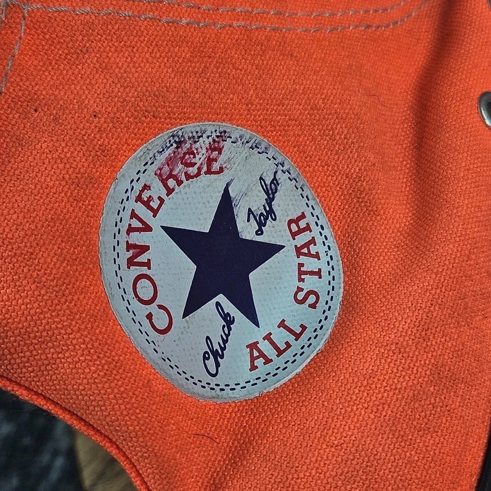 Converse Chuck Taylor All Star High Womens Size 8 Bright Orange Shoes Sneakers